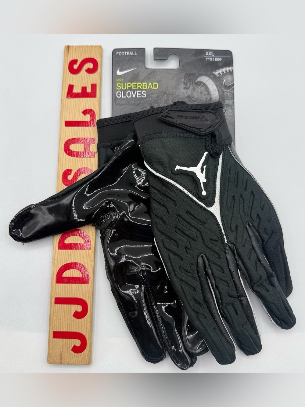Nike Air Jordan Superbad 6.0 Football Gloves Black White DX4476-091 Size 2XL NWT
